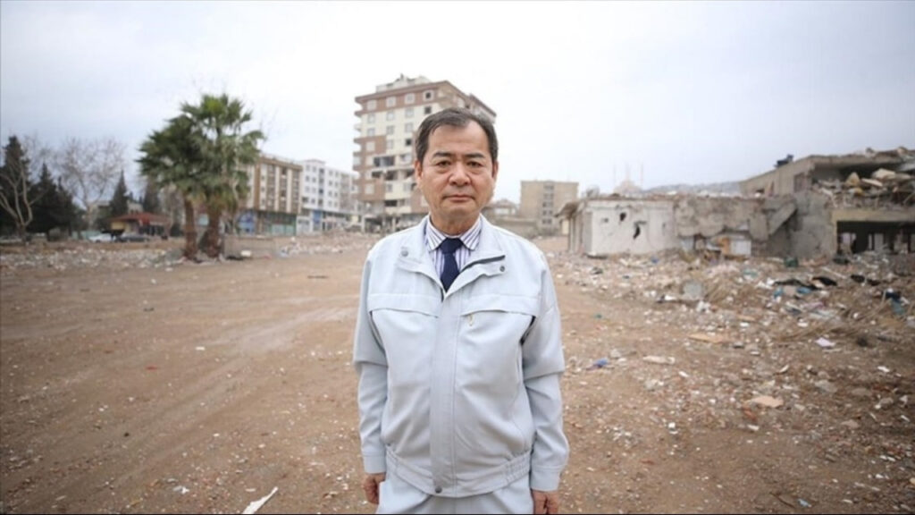 Yoshinori Moriwaki'nin deprem bölgesindeki fotoğrafı