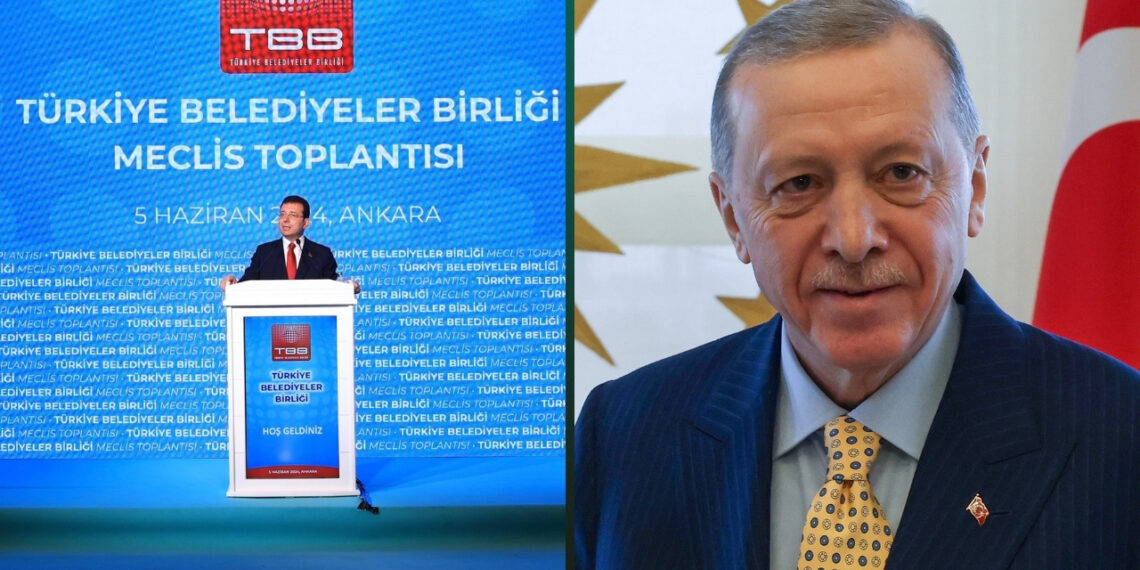 Cumhurbaşkanı Recep Tayyip Erdoğan ve İstanbul Büyükşehir Belediye Başkanı Ekrem İmamoğlu fotoğrafı