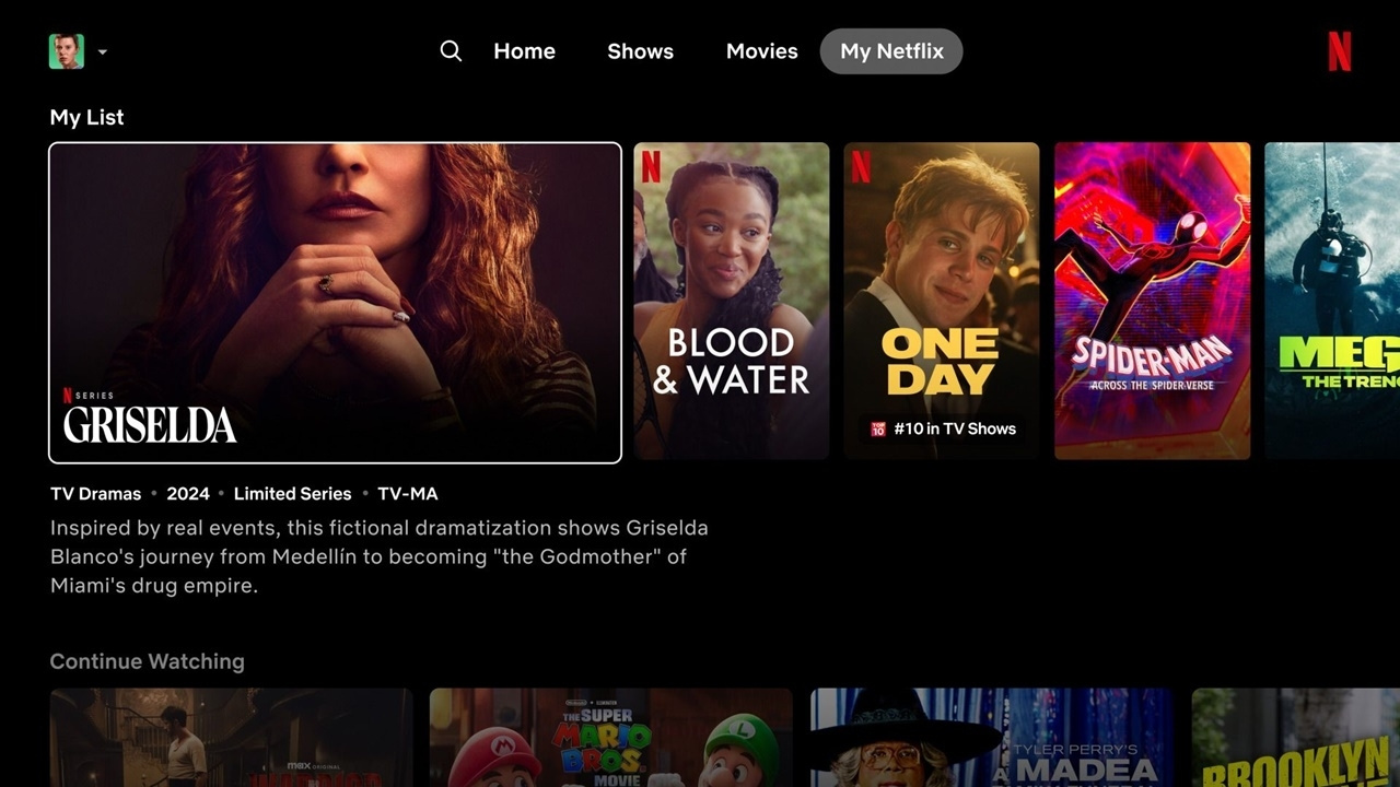 Netflix TV uygulamasının  yeni önizlemesi